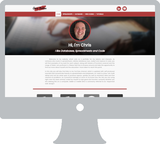 Showing how website is displayed on a monitor