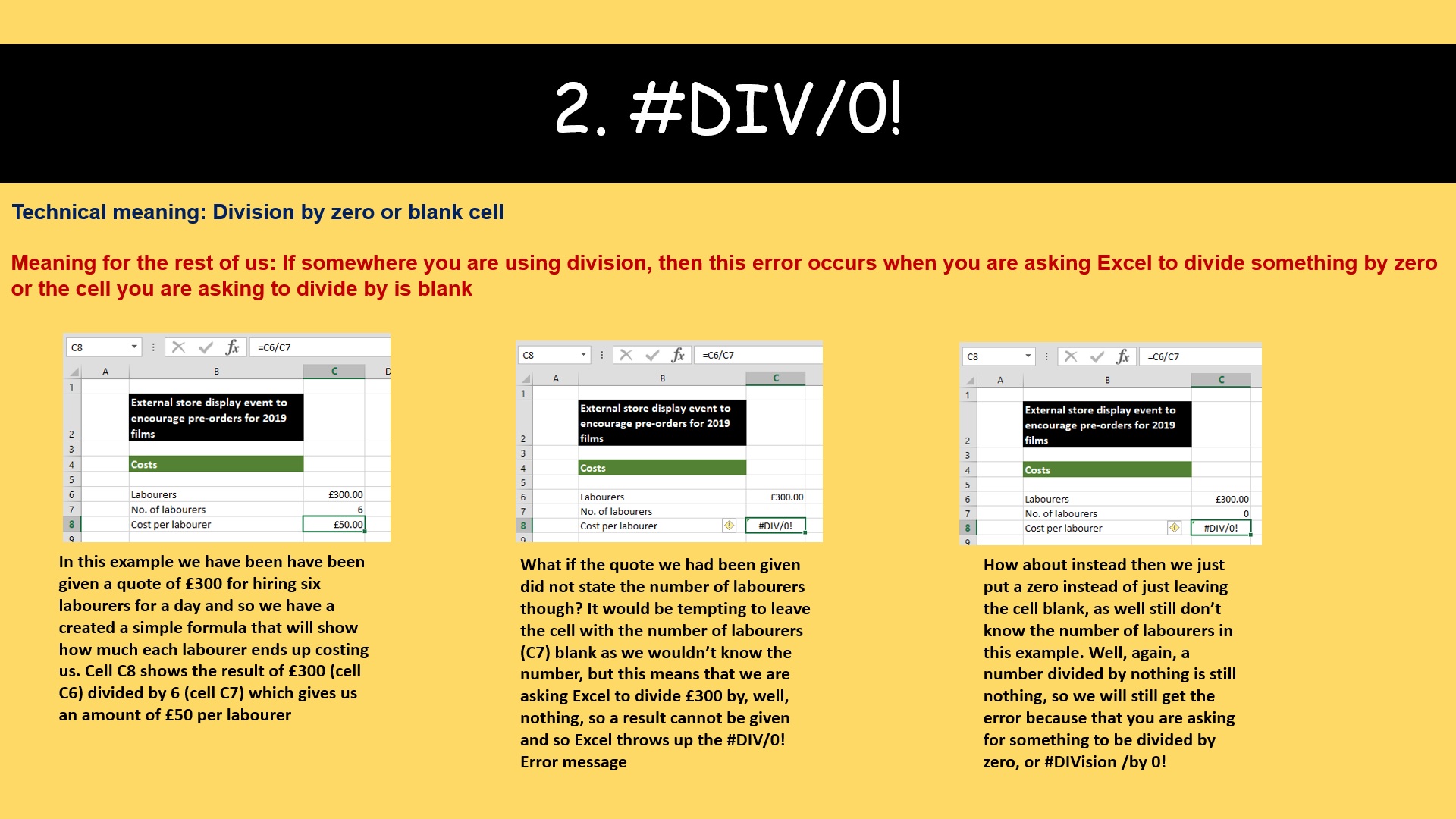 Screenshot of Errors Guide
