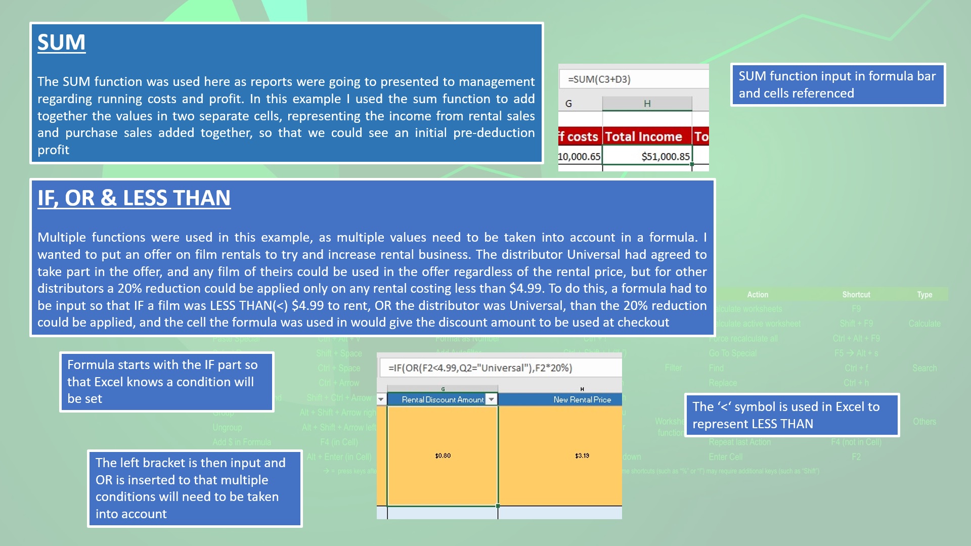 Screenshot of Functions Guide